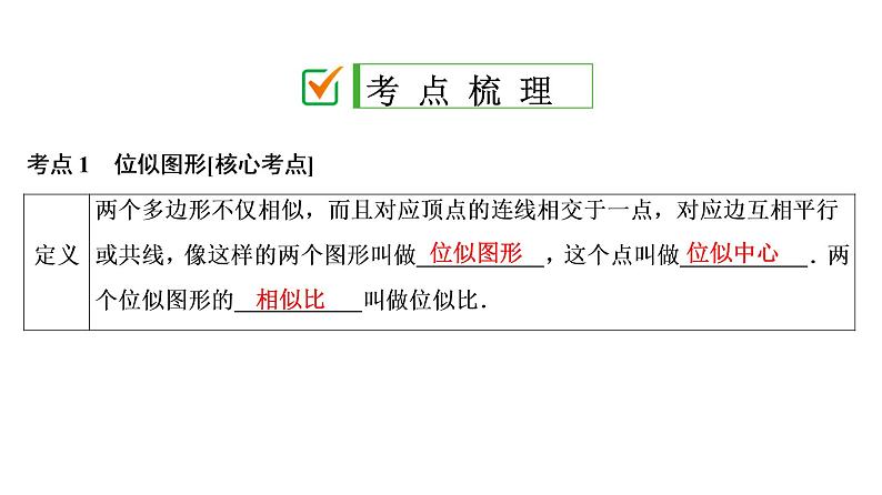 初中数学中考复习 第2部分　第8单元　第26课时　位似图形及相似形的应用课件PPT第2页