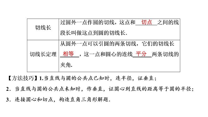 初中数学中考复习 第2部分　第9单元　第28课时　直线与圆的位置关系课件PPT04
