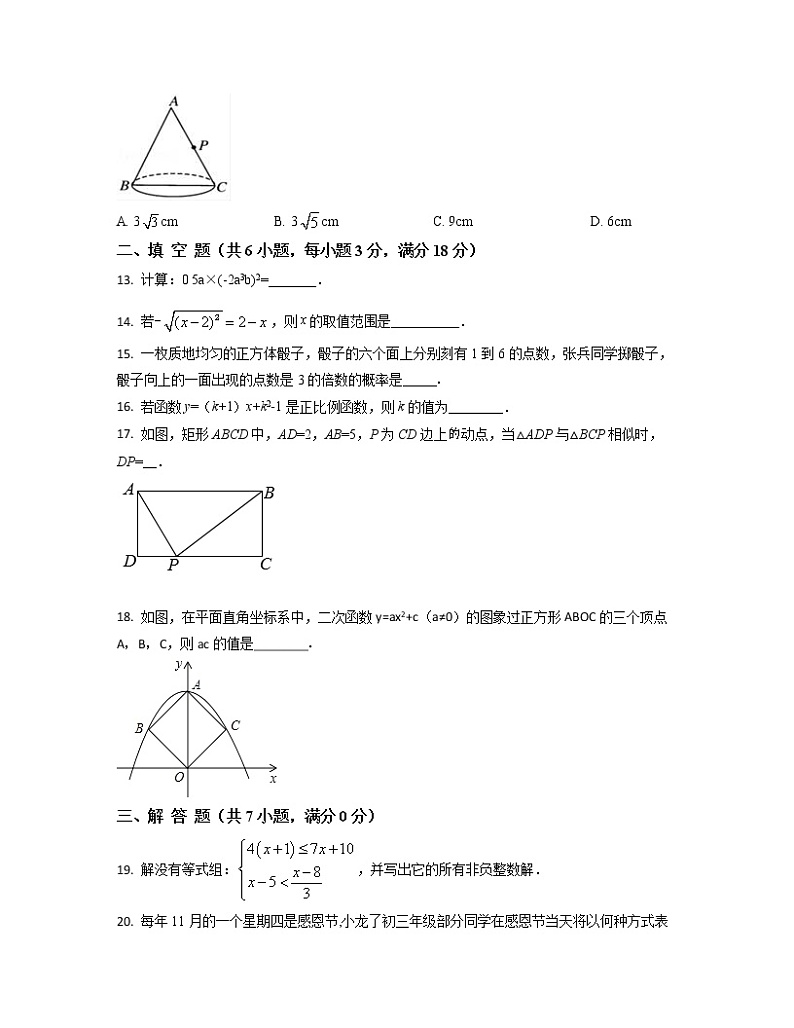 2022-2023学年河北省石家庄市中考数学专项突破仿真模拟试题（3月4月）含解析03