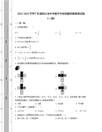 2022-2023学年广东省阳江市中考数学专项突破仿真模拟试题（一模二模）含解析