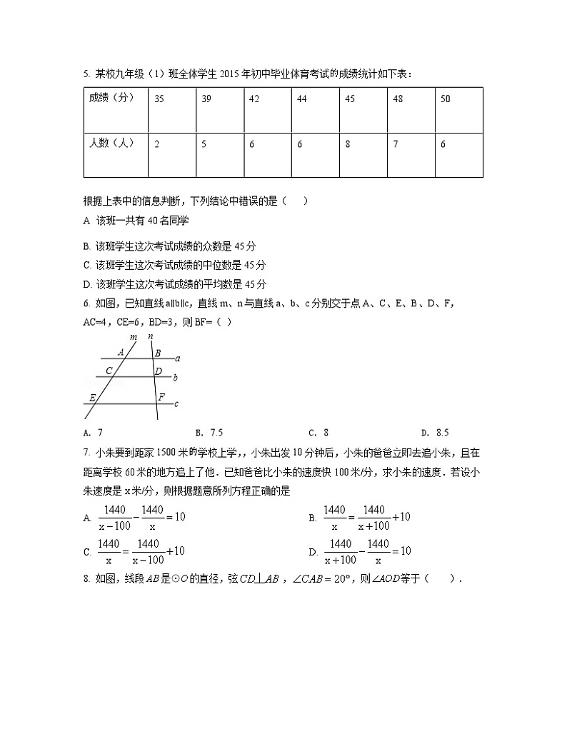 2022-2023学年贵州省铜仁市中考数学专项突破仿真模拟试题（3月4月）含解析第2页