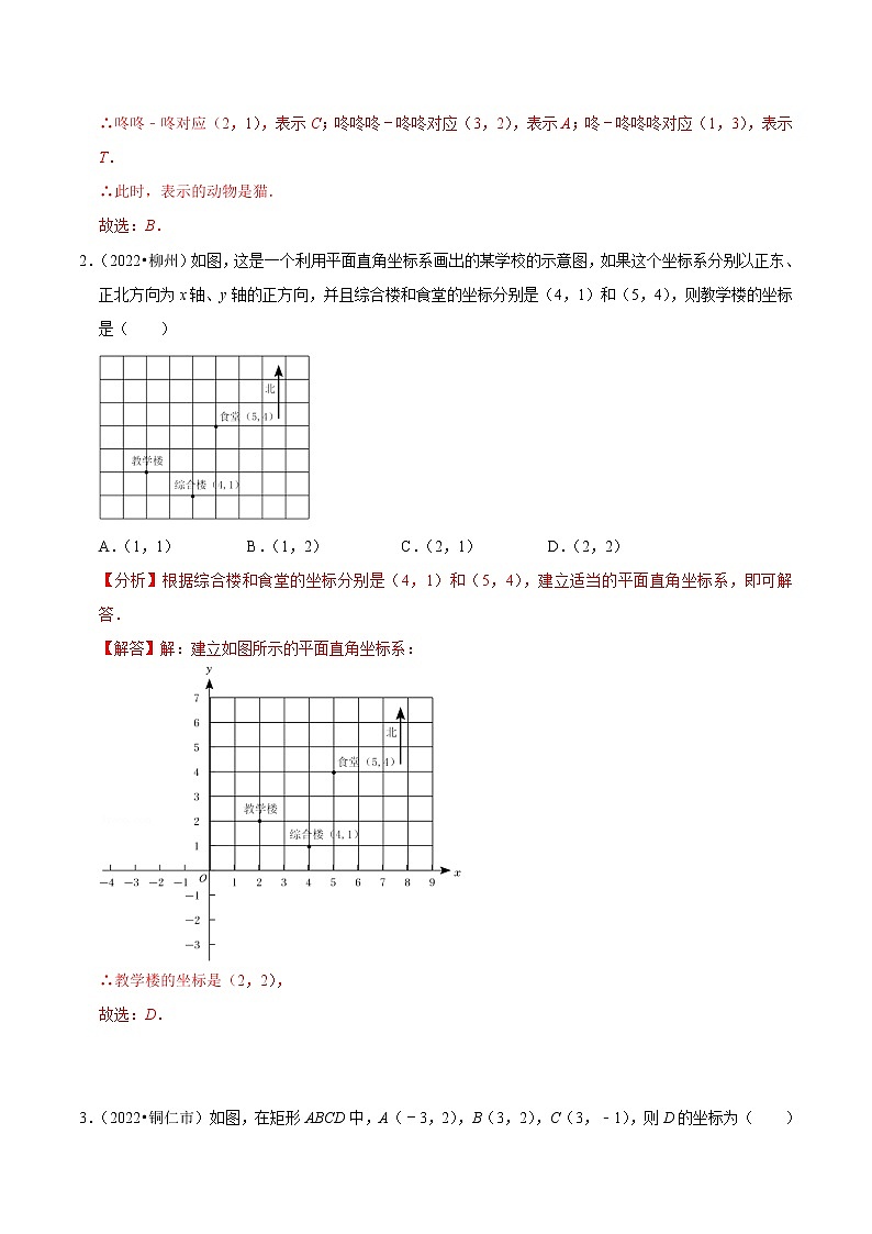 专题12 平面直角坐标系篇-备战2023年中考数学必考考点总结+题型专训（全国通用）02
