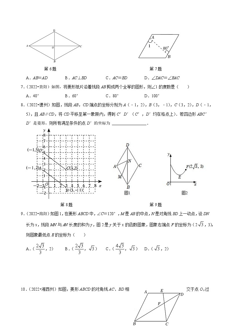 专题25 菱形篇-备战2023年中考数学必考考点总结+题型专训（全国通用）02