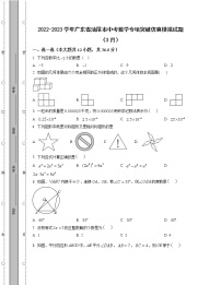 2022-2023学年广东省汕尾市中考数学专项突破仿真模拟试题（3月4月）含解析