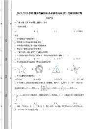 2022-2023学年湖北省襄阳市中考数学专项提升仿真模拟试题（3月4月）含解析