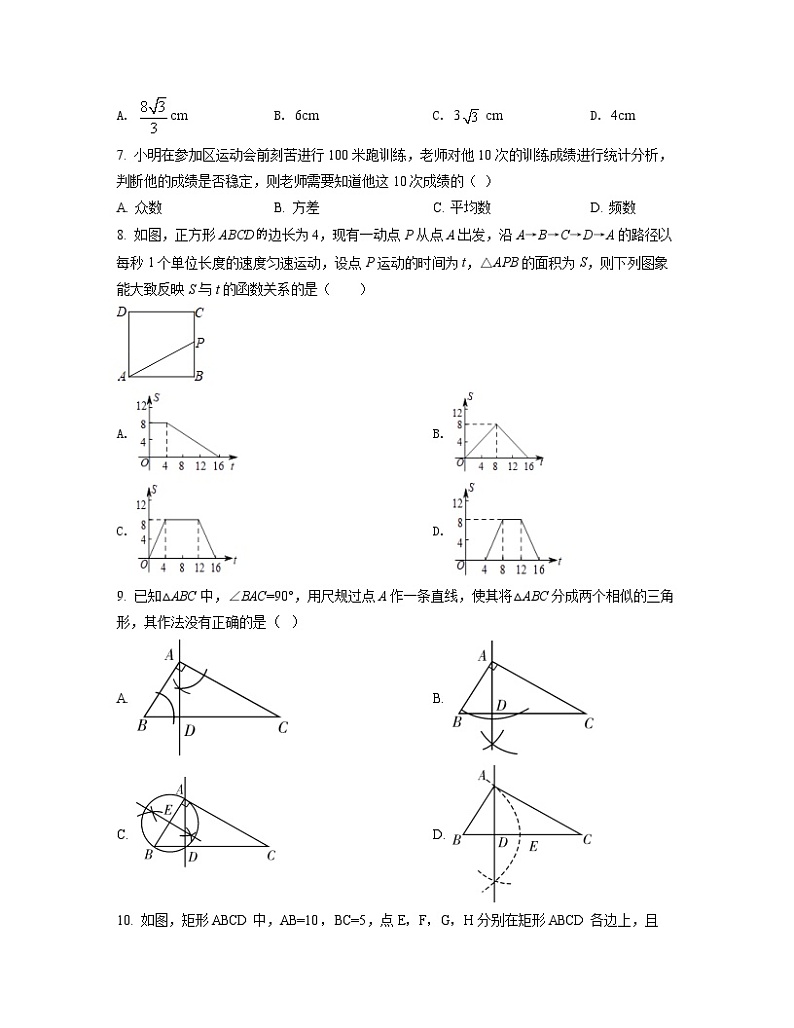 2022-2023学年湖南省邵阳县中考数学专项提升仿真模拟试题（3月4月）含解析第2页