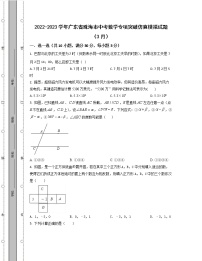 2022-2023学年广东省珠海市中考数学专项突破仿真模拟试题（3月4月）含解析