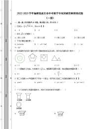 2022-2023学年福建省龙岩市中考数学专项突破仿真模拟试题（一模二模）含解析