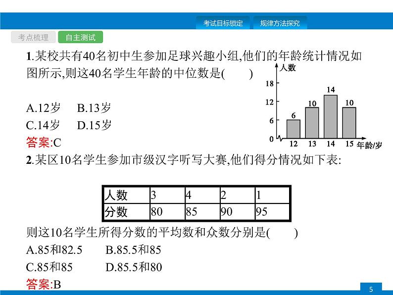 中考数学新高分大一轮复习全国版（课件+含答案）：第八章数据的分析第5页