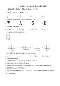 初中数学中考复习 精品解析：2022年黑龙江省绥化市中考数学真题（原卷版）