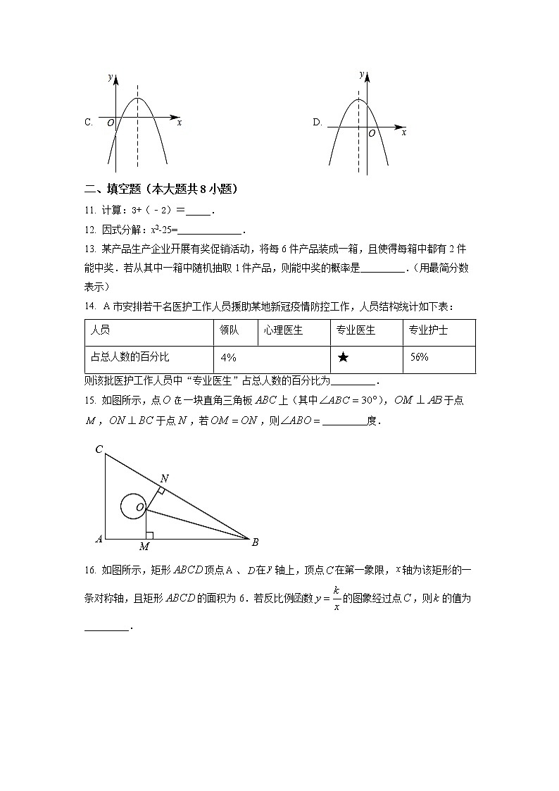 初中数学中考复习 精品解析：2022年湖南省株洲市中考数学真题（原卷版）03