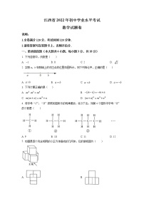 初中数学中考复习 精品解析：2022年江西省中考数学真题（原卷版）