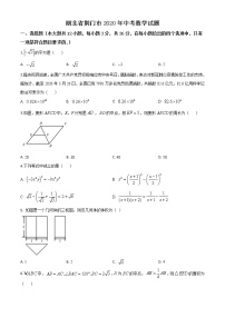 初中数学中考复习 精品解析：湖北省荆门市2020年中考数学试题（原卷版）