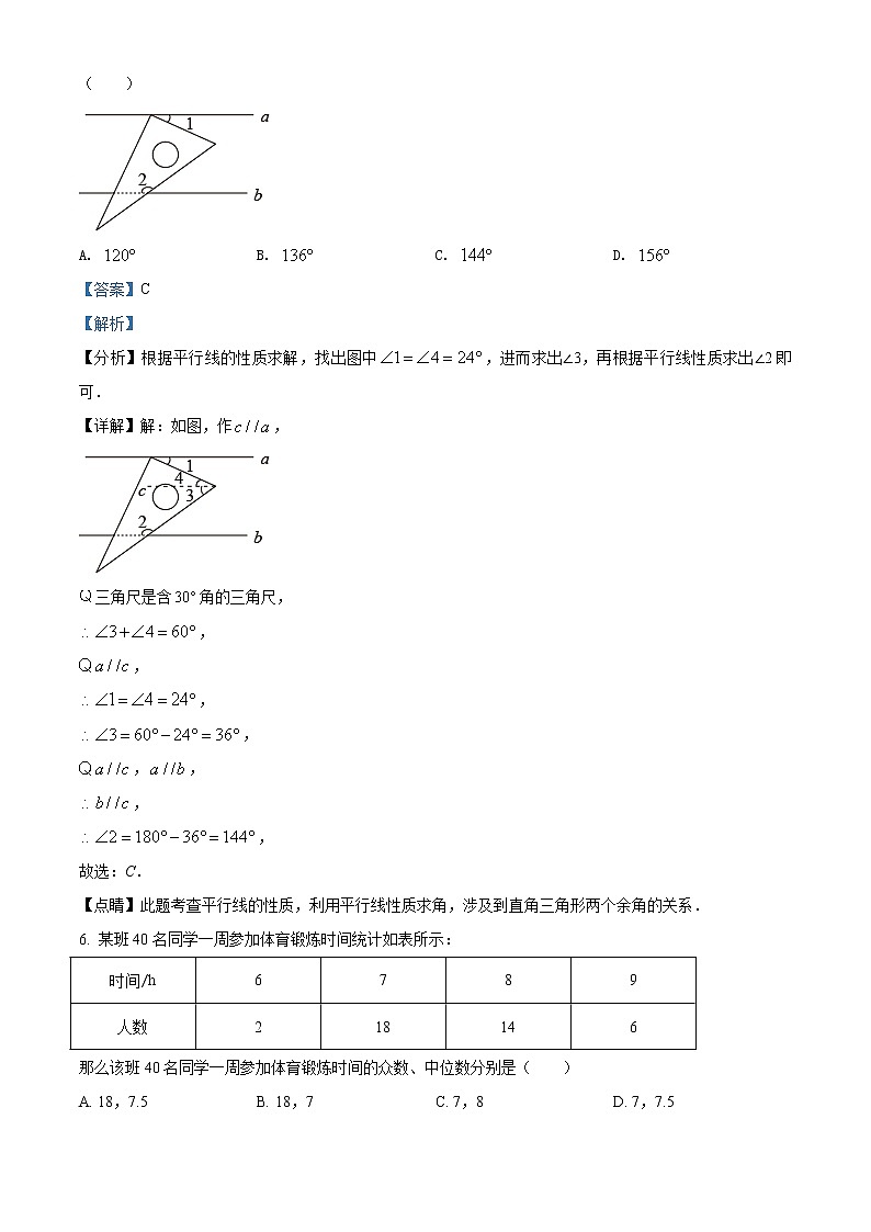 初中数学中考复习 精品解析：辽宁省鞍山市2021年中考真题数学试卷（解析版）第3页