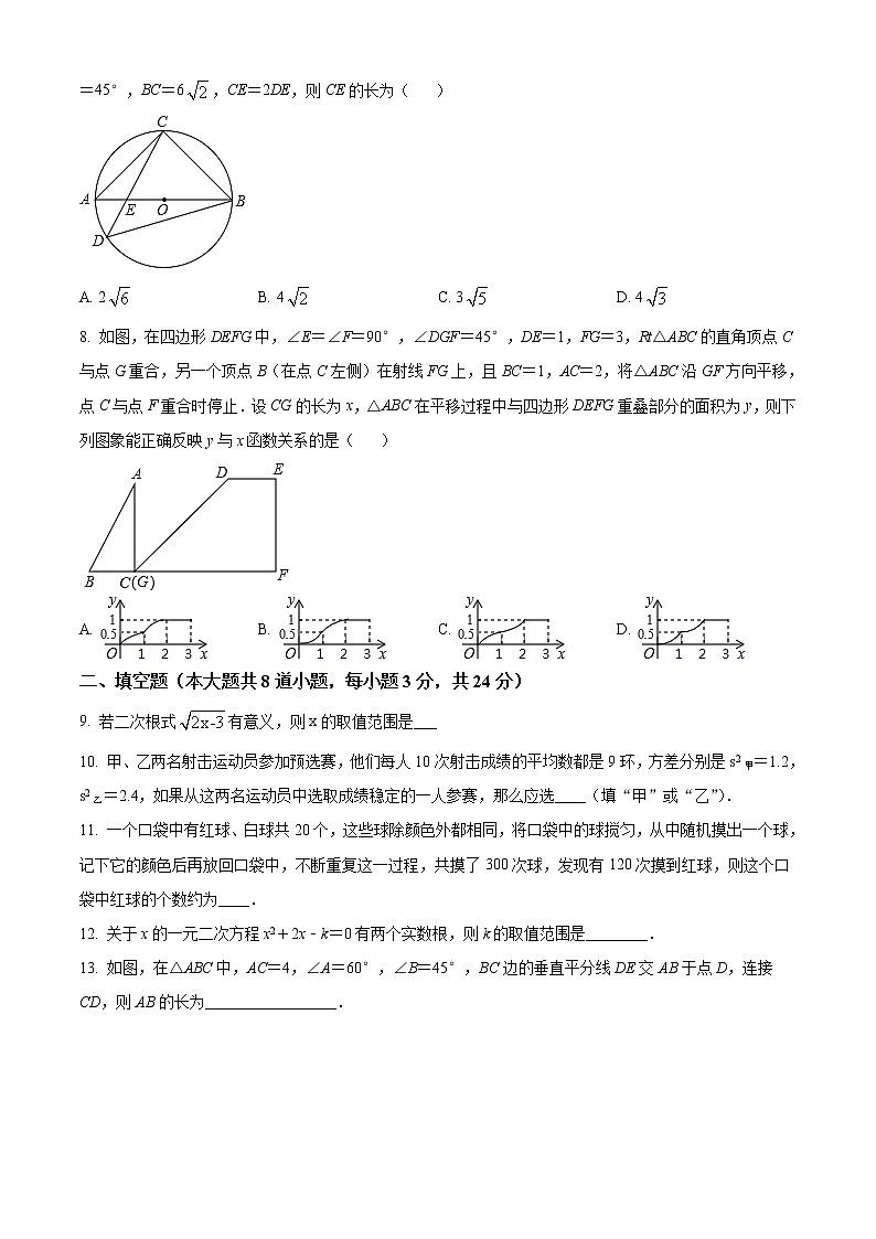 初中数学中考复习 精品解析：辽宁省锦州市2021年中考真题数学试卷（原卷版）第2页