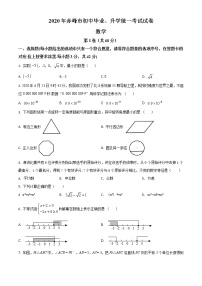 初中数学中考复习 精品解析：内蒙古赤峰市2020年中考数学试题（原卷版）