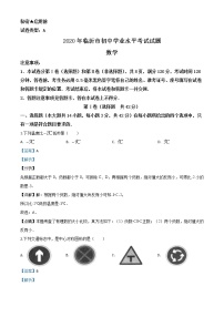 初中数学中考复习 精品解析：山东省临沂市2020年中考数学真题（解析版）