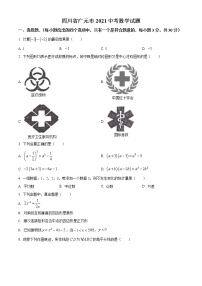 初中数学中考复习 精品解析：四川省广元市2021年中考数学试题（原卷版）