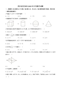 初中数学中考复习 精品解析：四川省甘孜州2020年中考数学试题（原卷版）