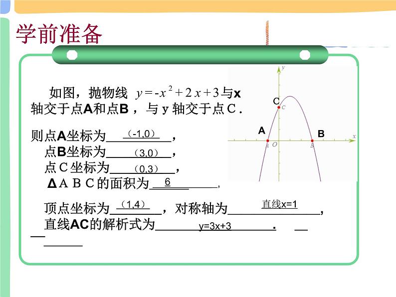 沪科版九年级数学总复习二次函数中动点图形的面积最值课件第3页