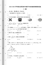 2022-2023学年重庆市区域中考数学专项突破仿真模拟试题（一模二模）含解析