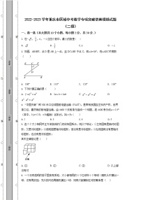 2022-2023学年重庆市区域中考数学专项突破仿真模拟试题（二模三模）含解析