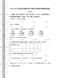 2022-2023学年浙江省嘉兴市中考数学专项提升仿真模拟试题（3月4月）含解析