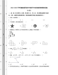 2022-2023学年湖南省区域中考数学专项突破仿真模拟试题（3月4月）含解析