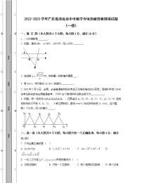 2022-2023学年广东省清远市中考数学专项突破仿真模拟试题（一模二模）含解析