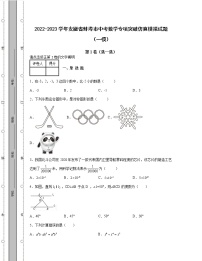 2022-2023学年安徽省蚌埠市中考数学专项突破仿真模拟试题（一模二模）含解析