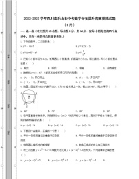 2022-2023学年四川省乐山市中考数学专项提升仿真模拟试题（3月4月）含解析