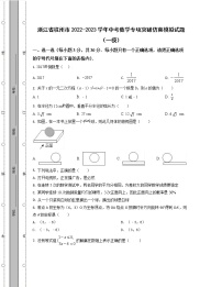 浙江省杭州市2022-2023学年中考数学专项突破仿真模拟试题（一模二模）含解析