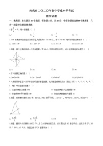 初中数学中考复习 精品解析：四川省南充市2020年中考数学试题（原卷版）