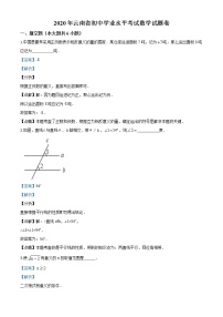 初中数学中考复习 精品解析：云南省2020年中考数学试题（解析版）