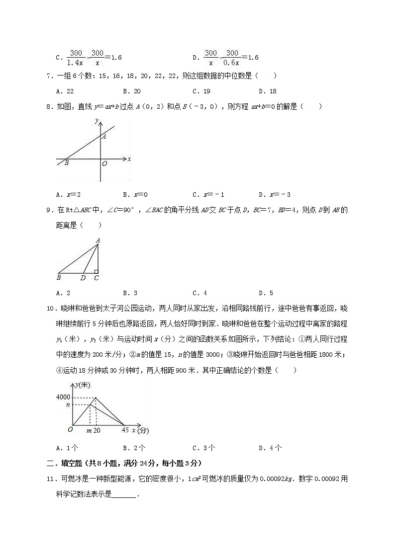 初中数学中考复习 辽宁省辽阳市太子河区新城中学2019年中考数学模拟试卷（含解析）02