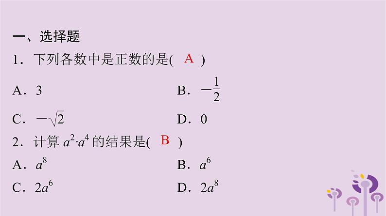 初中数学中考复习 中考数学突破复习天天测试9课件02