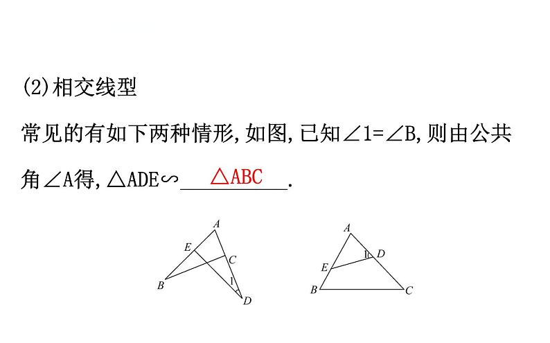 初中数学中考复习 微专题九 相似三角形的基本类型课件PPT第3页