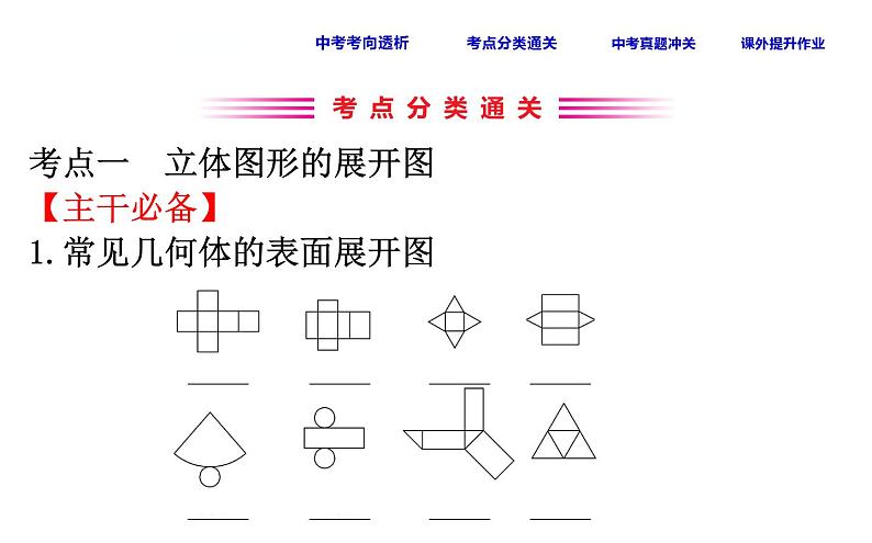 初中数学中考复习 课时22 图形的认识初步课件PPT第3页