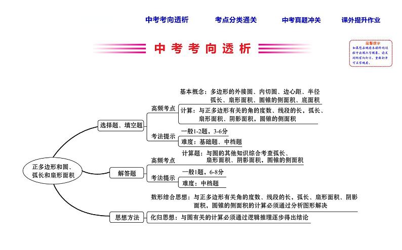 初中数学中考复习 课时37 正多边形和圆、弧长和扇形面积课件PPT第2页