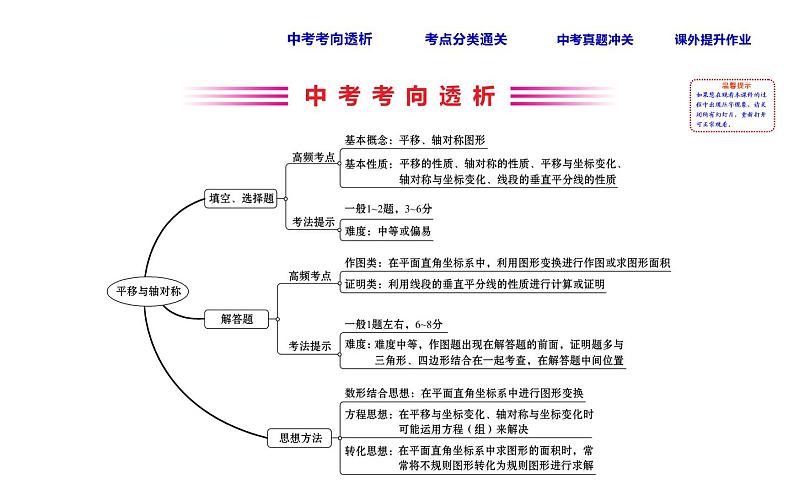 初中数学中考复习 课时39 平移与轴对称课件PPT02