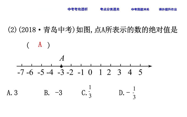 初中数学中考复习 课时1 有理数课件PPT07