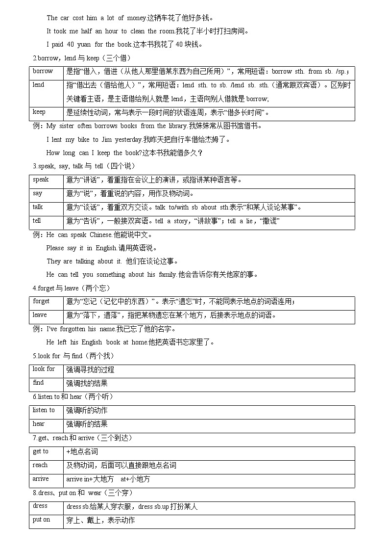 备战2023英语新中考二轮复习考点精讲精练（北京专用）突破 08 动词和动词短语（原卷版）第3页