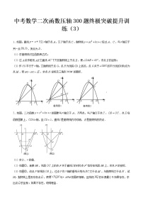 最新中考数学二次函数压轴300题终极突破提升训练（3）