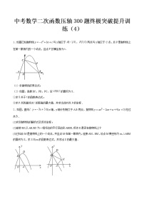 最新中考数学二次函数压轴300题终极突破提升训练（4）