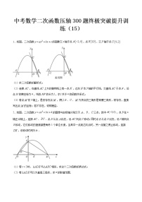 最新中考数学二次函数压轴300题终极突破提升训练（15）