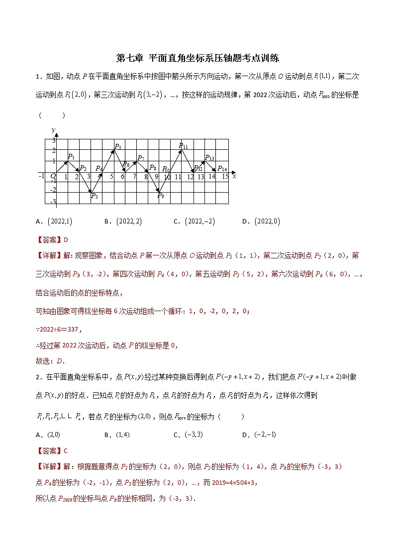 第七章 平面直角坐标系压轴题考点训练（解析版）-七年级数学下册压轴题攻略（人教版）01