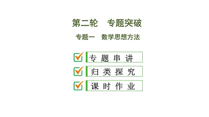 初中数学中考复习 专题1　数学思想方法课件PPT第1页