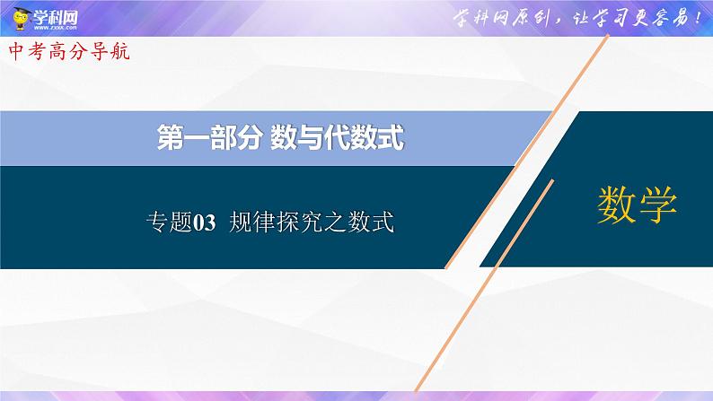 初中数学中考复习 专题03 规律探究之数式【考点精讲】课件PPT第1页