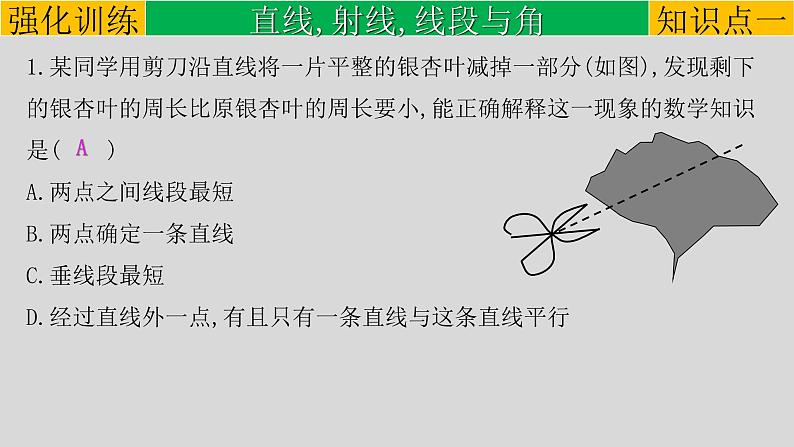 初中数学中考复习 专题4 1 几何初步-2022年中考数学第一轮总复习课件（全国通用）05