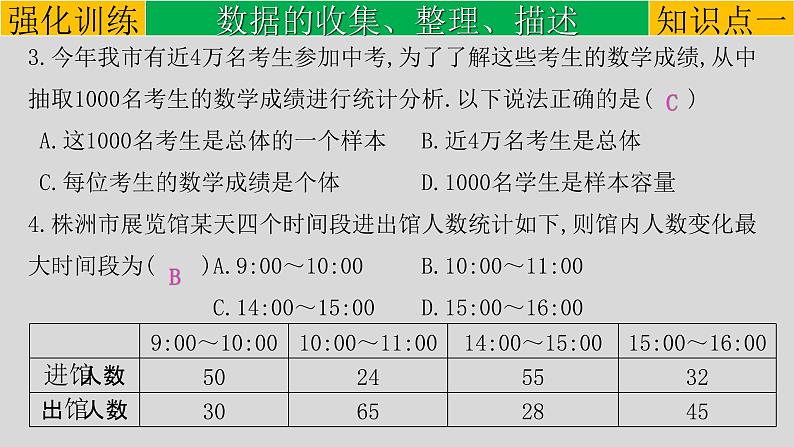 初中数学中考复习 专题8 1 统计-2022年中考数学第一轮总复习课件（全国通用）07